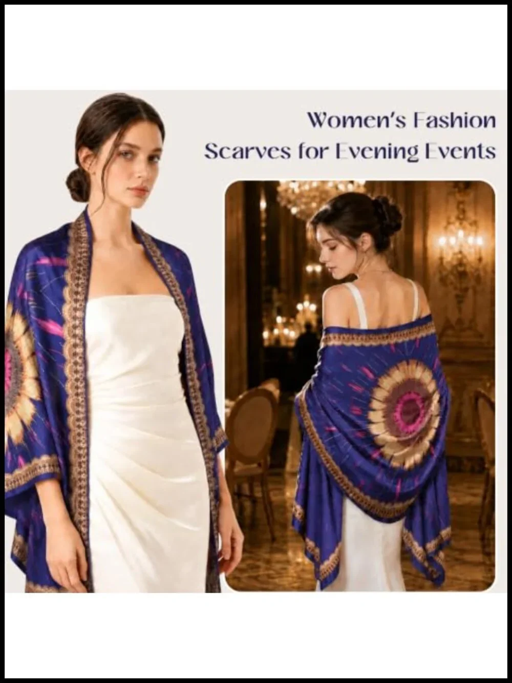 Oversized Lightweight Shawl Wrap Silky Soft Scarf
